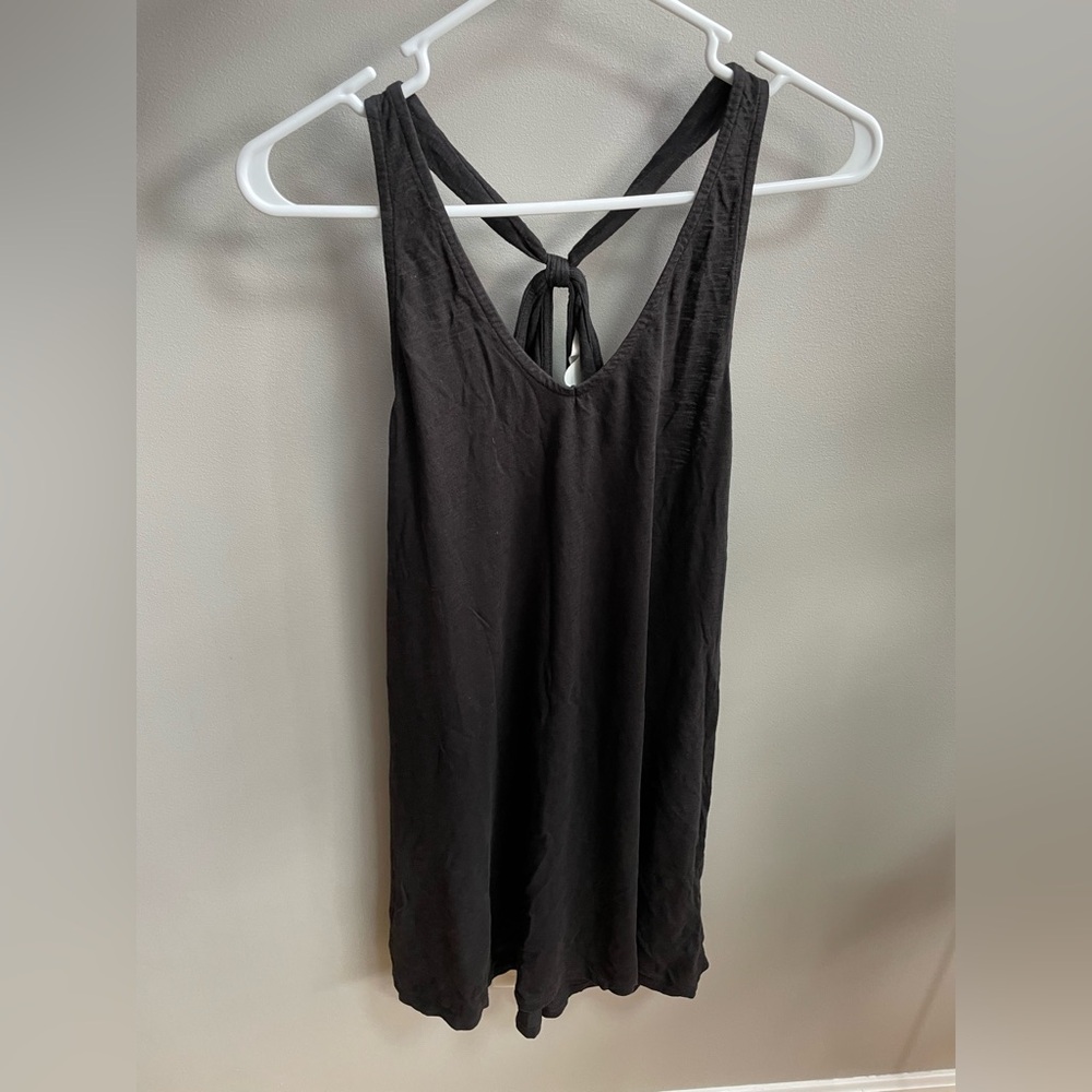 Black Sleeveless Tie-Back coverup